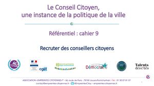 Recruter des conseillers citoyens